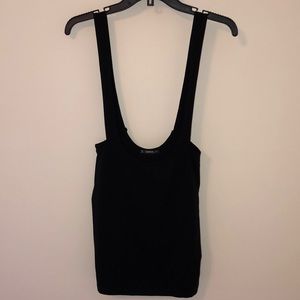 never worn before black pinafore dress